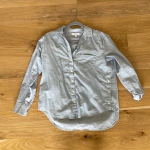 Madewell Blue and White Pinstripe Classic Oxford